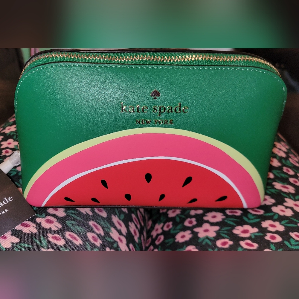 New NWT Kate Spade Watermelon Cosmetic Bag tote so cute